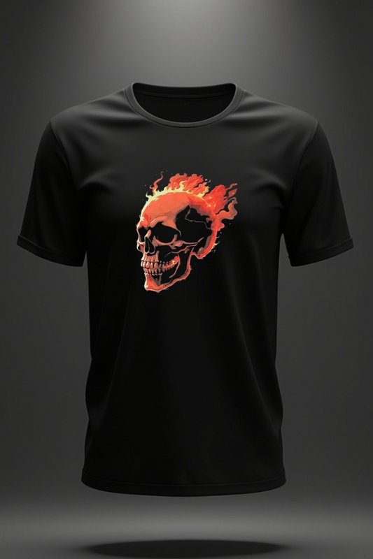 Inferno Reaper Skull – Drop Shoulder Printed Tee